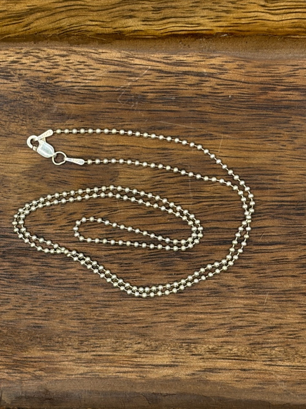 Sterling silver 18" bead chain